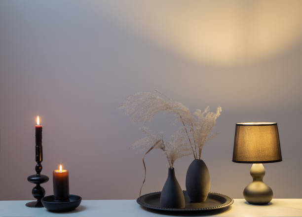 istock home decor with dried flowers and burning candles 2199572730