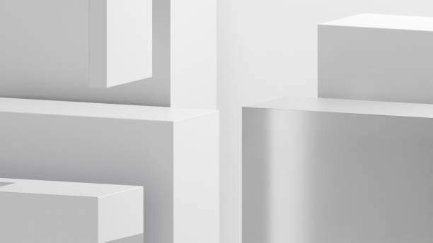 istock 3d rendering of block or cube geometric on white background 2199574690