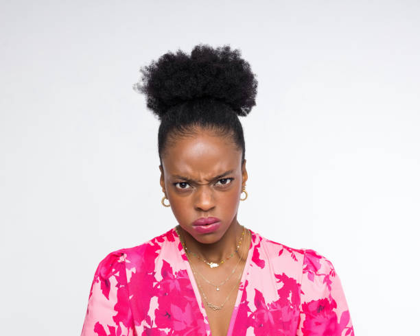 istock Headshot of angry woman 2199580821