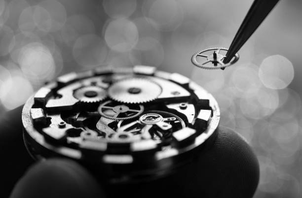 istock Watchmaker's workshop. Mechanical watch repair. Fix jewelry 2199589890