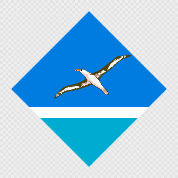 ilustraciones, imágenes clip art, dibujos animados e iconos de stock de bandera de rombos del atolón de midway. ilustración vectorial. - atolón de midway