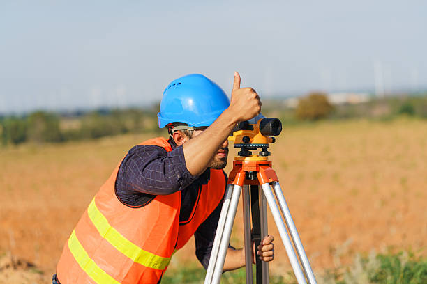 level measuring equipment for topographic surveying on farms. Leveling of rural areas