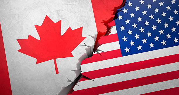 istock USA and Canada import export trade war concept - 3D  illustration 2199599771