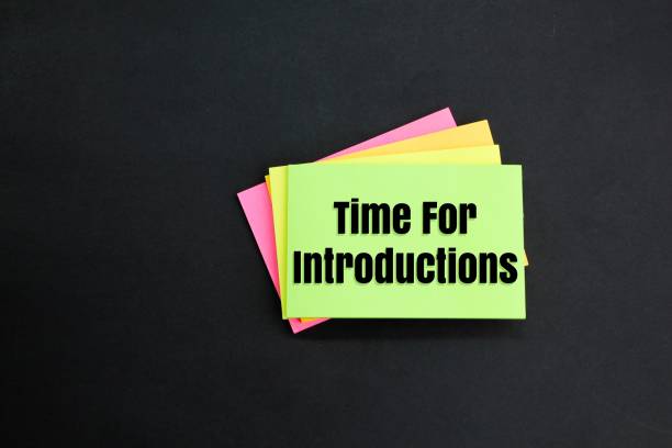 istock paper with the word time for introduction. the concept of self-identification 2199602834