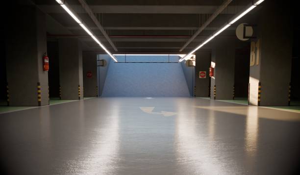 istock Underground parking, parking garage, parking building, 3D illustration 2199608634