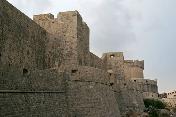Walls of Dubrovnik - defensive stone walls of Dubrovnik, Croatia