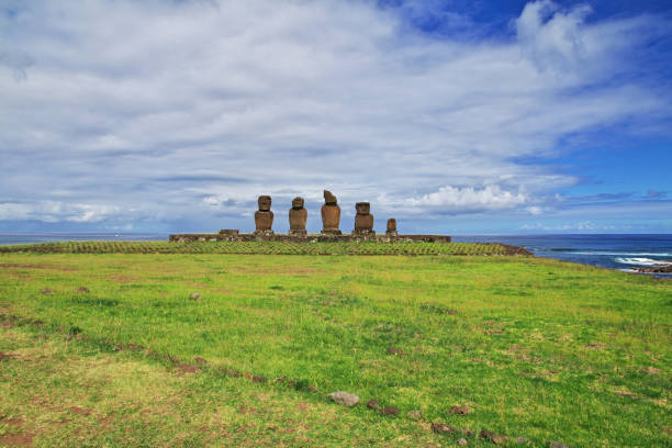 istock Rapa Nui. The statue Moai in Ahu Tahai on Easter Island, Chile 2199612009