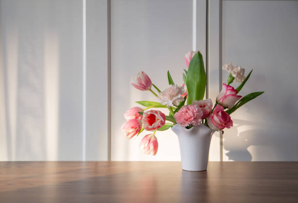Bouquet of tulips. Spring flowers.
