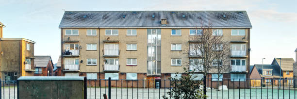 istock Council flats in poor housing estate in Glasgow 2199616277
