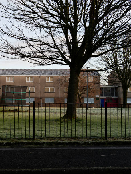 istock Council flats in poor housing estate in Glasgow 2199616284