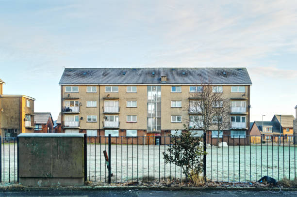 istock Council flats in poor housing estate in Glasgow 2199616295
