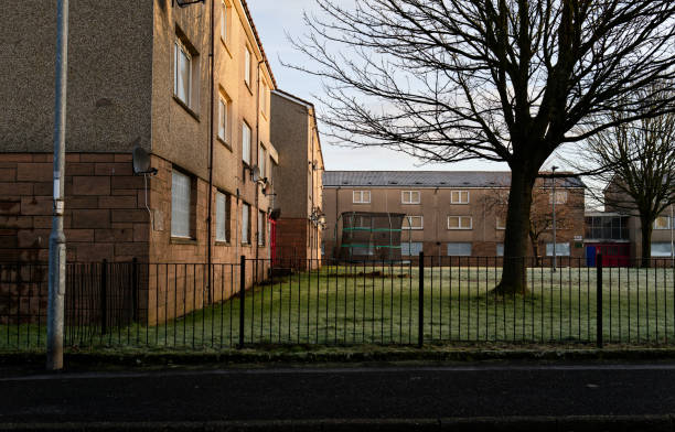 istock Council flats in poor housing estate in Glasgow 2199616299