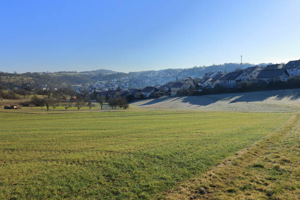 istock View over meadows and fields to the city of Eberdingen 2199625000