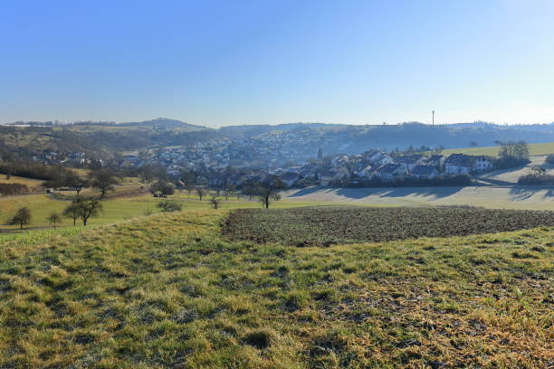 istock View over meadows and fields to the city of Eberdingen 2199625016