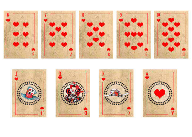 istock Alice in Wonderland  vintage style original hand drawn  playing cards deck 2199629759