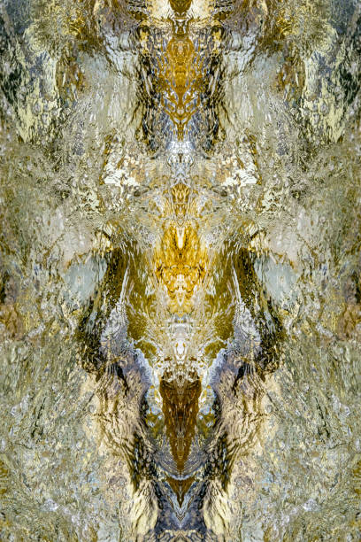 istock The cat. Abstractions for defining psychological state,  complex version based on the idea of ​​Rorschach inkblots, the surface of the sea and its vertically symmetrical reflection 2199635001