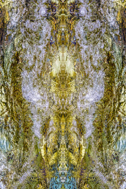 istock The prize. Abstractions for defining psychological state,  complex version based on the idea of ​​Rorschach inkblots, the surface of the river and its vertically symmetrical reflection 2199635818