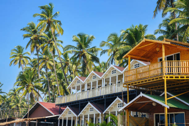 istock beach hotels at palolem beach in Goa – India 2199639888