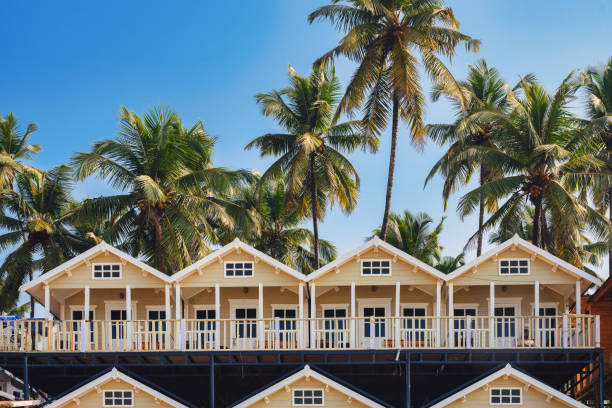 istock beach hotels at palolem beach in Goa – India 2199639909