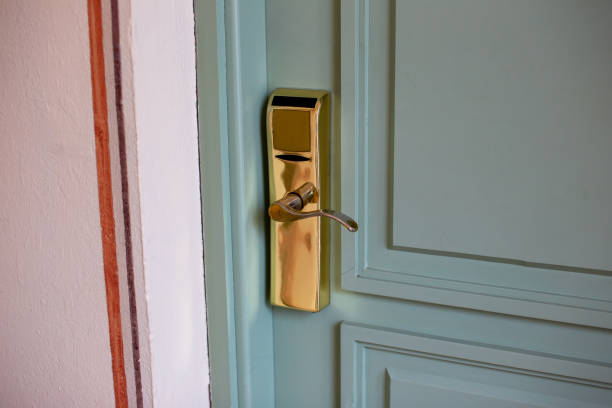 istock Gold Hotel Room Door Handle 2199680569