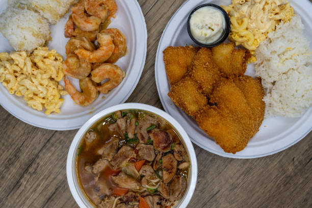 istock Tasty Hawaiian take-out for a quick meal. 2199689125