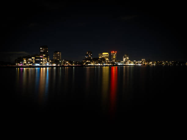 Amager Strand in Copenhagen by night