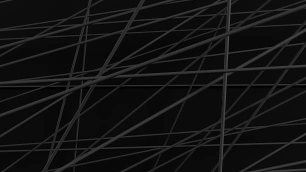Abstract illustration of a interplay of dark lines