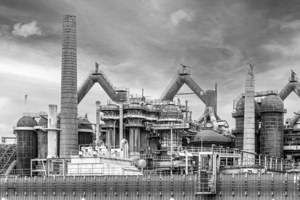 Voelklingen, Germany - May 22, 2013: Details of machine in volklingen Ironworks in Saar, Germany