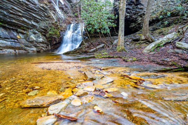 istock Beautiful Lower Cascade Waterfall in Hanging Rock State Park in Central North Carolina, Southern USA 2199701711