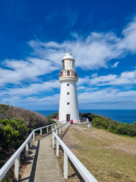 istock Majestic Lighthouse Overlooking the Ocean on a Clear Day 2199716670
