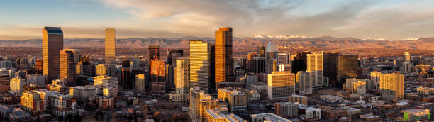 Aerial view of the Denver skyline