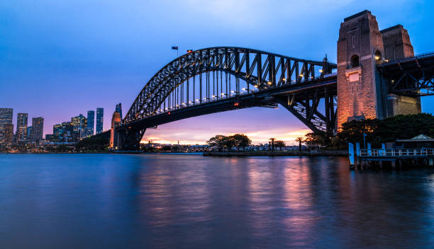 istock Sunset of Sydney Harbor Bridge 2199737599
