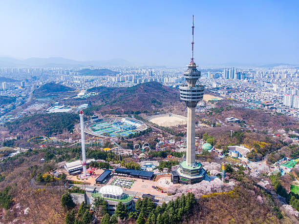 istock Spring scenery of Duryu Park and Amusement Park in Daegu 2199745338
