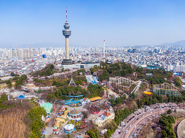 istock Spring scenery of Duryu Park and Amusement Park in Daegu 2199745339