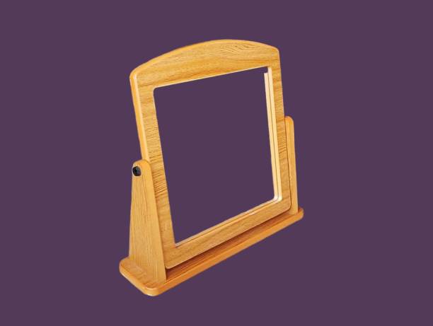 istock Brown wooden frame with glass 2199747610