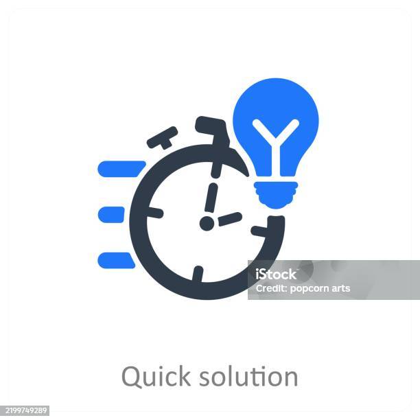 Quick Solution Stock Illustration - Download Image Now - Assistance ...