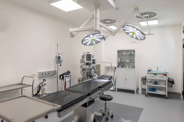 istock Equipment and medical devices in modern operating room 2199753684