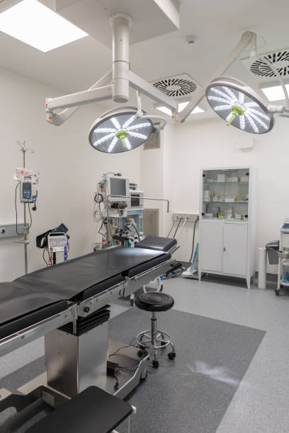 istock Equipment and medical devices in modern operating room 2199753821