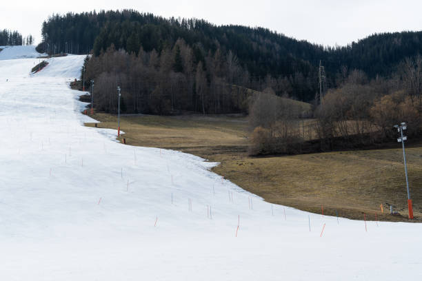 istock fake snow ski slope in warm winter 2199763899