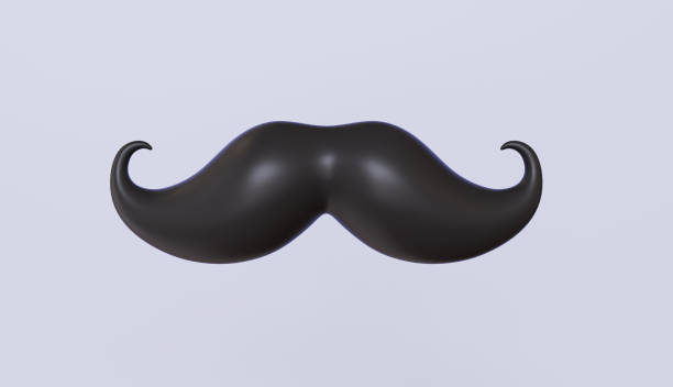 istock Funny vintage cartoon mustache on white background 2199768965