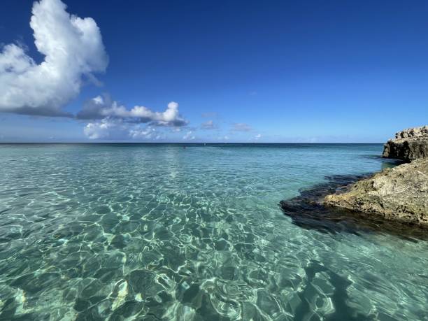 istock Crystal Clear Turquoise Ocean at Tropical Caribbean Beach 2199769221