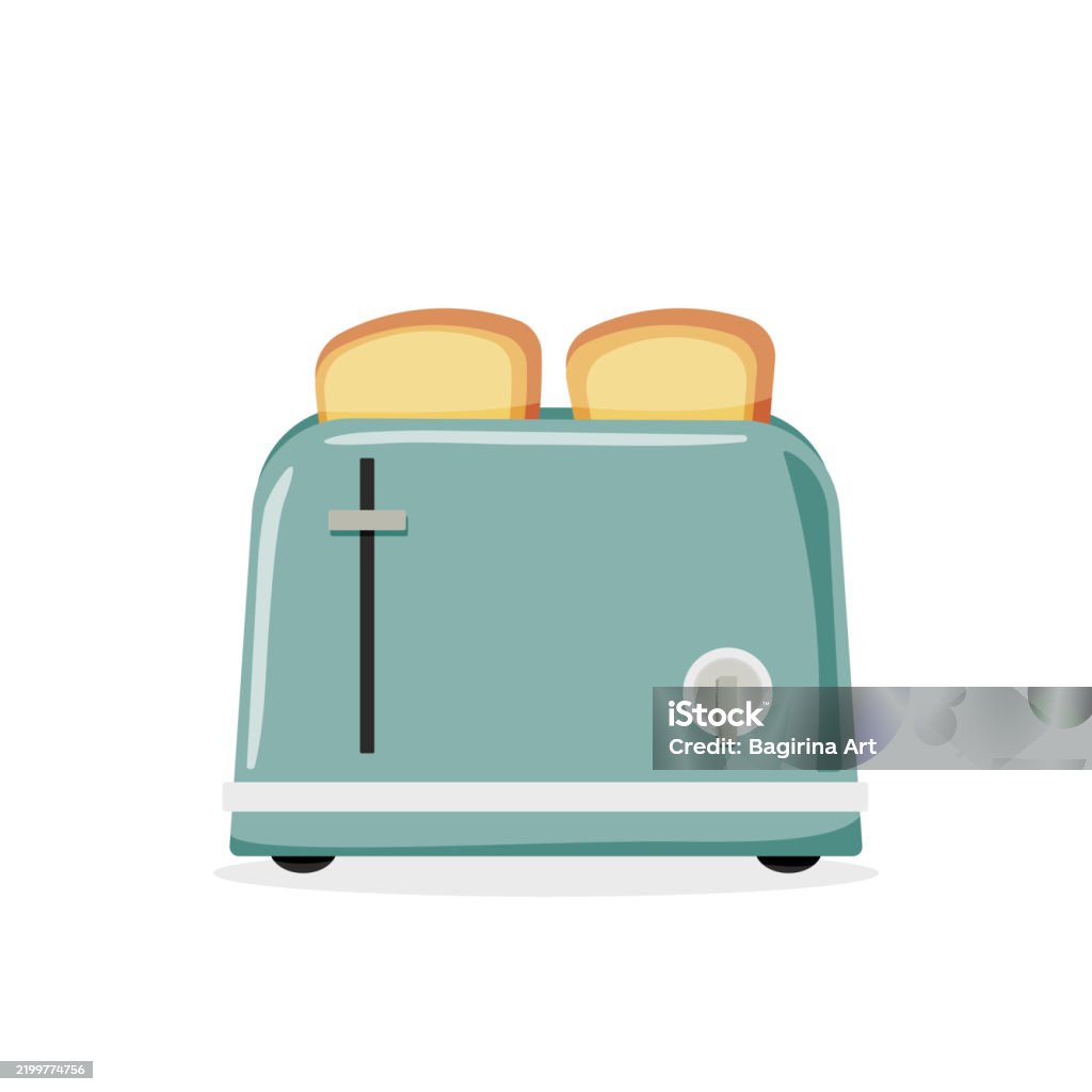 Toaster Back Reference Images Toaster Vector Illustration Isolated On White Background Retro Modern ...