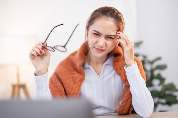 istock Tired Business woman working from home 2199782588