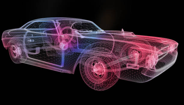 istock Thermal Image of Classic Style Car Design 2199787840