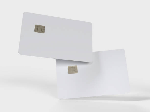 istock 3D realistic plastic credit card templates. Empty debit card with chip card isolated on background. Mockup empty design concept for online business and finance, technology payment, digital purchase. 2199792512