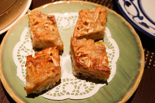 istock Cantonese dim sum Pan-fried Shredded Taro Cake with Dried Shrimp and Bacon 2199803813