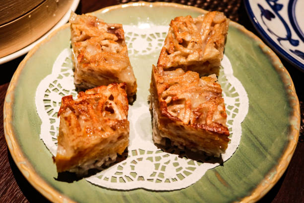 istock Cantonese dim sum Pan-fried Shredded Taro Cake with Dried Shrimp and Bacon 2199803814