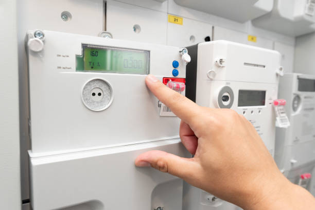 istock Electric energy meter. Energy bills concept 2199804358