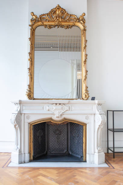 istock A stone fireplace in an old house 2199807194