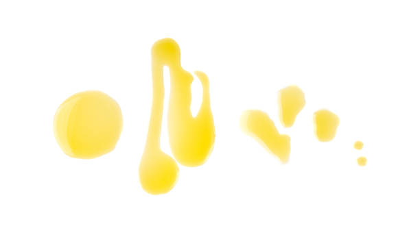 istock Spilled virgin olive oil isolated, oily liquid puddle 2199807621